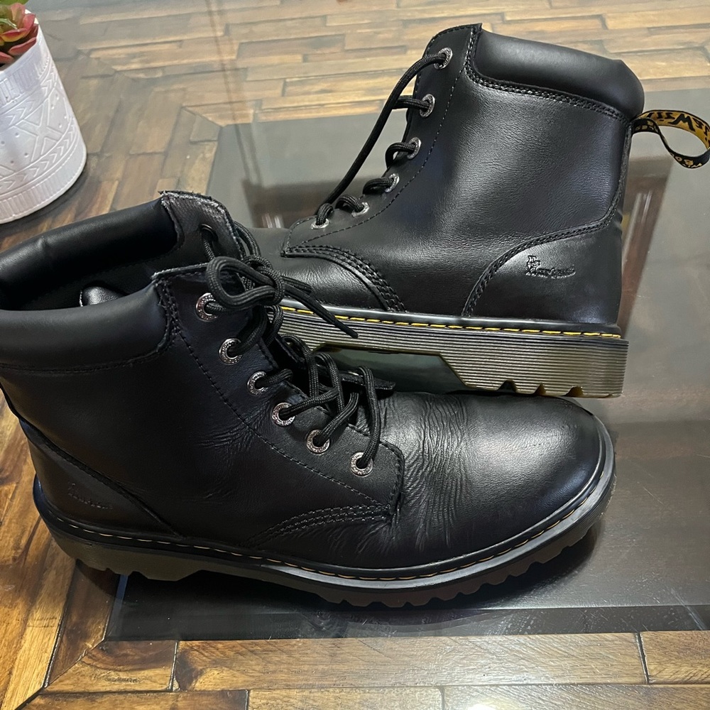 Dr Martens Cartor Men’s Black Leather Lace Up Combat Boots Size 12